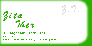 zita ther business card